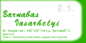 barnabas vasarhelyi business card